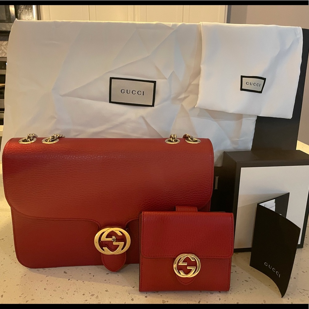 Gucci bag and wallet